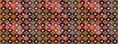 Raster Moda kumaş deseni. Çizgi çizimi kalıbı. Şirin çiçekler..