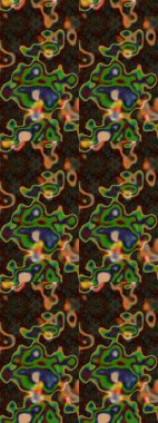 Çiçek izi. Suluboya çizim kalıbı. Çiçekler suluboya tarzında kahverengi ve yeşil renklerde.