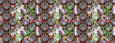 Gri ve nötr renklerde. Raster illüstrasyonu. Taslak dekoratif arka plan, çiçek mandala. Çiçek..