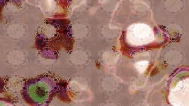 Renkli unsurlarla hareketli arka plan görüntüleri. Çiçekler. Eski model. Bayrak tarzı. Video kaydı. Şablon. Döngü. Kusursuz.. 