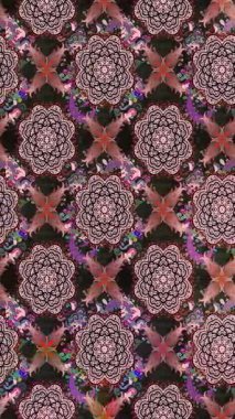 Renkli unsurlarla hareketli arka plan görüntüleri. Çiçekler. Eski model. Bayrak tarzı. Video kaydı. Şablon. Döngü. Kusursuz.. 