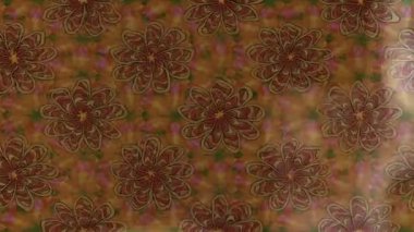 Renkli unsurlarla hareketli arka plan görüntüleri. Çiçekler. Eski model. Bayrak tarzı. Video kaydı. Şablon. Döngü. Kusursuz.. 