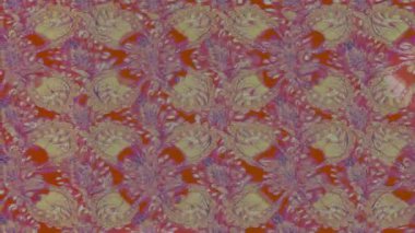 Renkli unsurlarla hareketli arka plan görüntüleri. Çiçekler. Eski model. Bayrak tarzı. Video kaydı. Şablon. Döngü. Kusursuz.. 