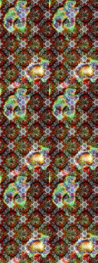 Raster deseni. Raster illüstrasyonu. Küçük çiçekteki sevimli çiçek deseni. Soyut çiçek çizim kalıbı arka planı. Kahverengi ve gri renklerde.