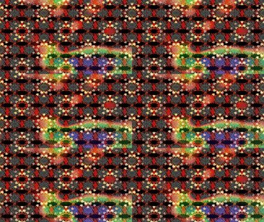 Raster illüstrasyonu. Eskiz arkaplan modeli. Suluboya, elle çizilmiş. Siyah ve kahverengi yapraklı yabani çiçekler.