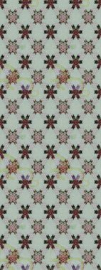 Raster Fashionable fabric pattern. Cute flowers pattern with gray and neutral colors. Flat Flower Elements Design. Colour Spring Theme sketch pattern Background.