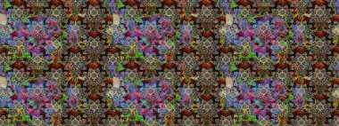 Düz Çiçek Elementleri Tasarımı. Renkli Bahar Teması eskiz kalıbı. Parlak arkaplan eskiz desenli çiçekli fantezi tasarımı.