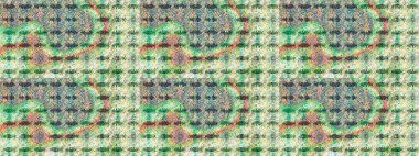 Miles Fleur, süslü püslü bir süs. Eskiz geçmişi. Kumaş, tekstil, duvar kağıdı baskısı için. Raster illüstrasyonu. Eski usul. Tomurcukları papatya çiçekleri olan sevimli bir çiçek deseni..