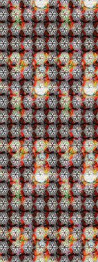 Raster düz çiçek çizim deseni. Hediye ambalaj kağıdı, tebrik kartları, posterler ve pankart tasarımı. Gri ve nötr renkte çiçekler.