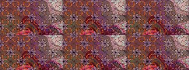 Küçük çiçekte güzel bir desen. Çiçekli yaz çiçekleri. Küçük renkli çiçekler. Moda baskıları için zarif bir şablon. Robot resim. Motley illüstrasyonu.