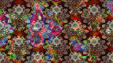 Kahverengi ve siyah renkli çiçekler. Düz Çiçek Elementleri Tasarımı. Renkli Yaz Temalı eskiz kalıbı. Çiçekli retro deseni çiz.