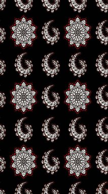 Çiçekli karalama şeklinde Raster çiçek deseni. Siyah ve nötr renklerde çiçekler. Nazik, narin çiçek arkaplanı.