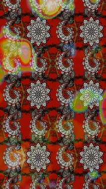 Etnik Mandala süsü. Raster Henna dövme stili. Kızılderili desenli desenli desenli şal deseni. Tekstil, tebrik kartı, boyama kitabı, telefon kılıfı baskısı için kullanılabilir.