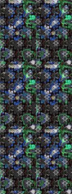 Soyut etnik raster çizim kalıbı. Çiçekler. Vadinin gri ve siyah renkli çiçekleri.