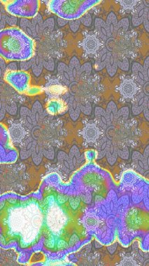 Gri ve nötr renklerde. Çiçek buketleriyle klasik bir eskiz şekli. Raster illüstrasyonu.