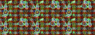 Düz Çiçek Elementleri Tasarımı. Raster Illustrasyon 'daki Çiçek Deseni' nin son moda çizimi. Güzel kumaş deseni. Renkli Yaz Teması çizim şablonu.