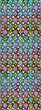 Şirin karalama çiçekleri olan kusursuz çiçek desenleri. El yapımı çiçek ve bitki koleksiyonu. Raster illüstrasyonu. Robot resim tarzı mavi ve kahverengi renkler. Raster illüstrasyonu.