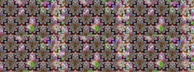 Düz Çiçek Elementleri Tasarımı. Çiçekli eskiz arkaplanı. Çocuk stili. Renkli Bahar Teması çizim şablonu.