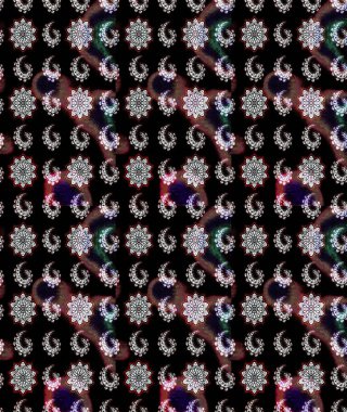 Raster Yumuşak kumaş deseni. Çiçekli siyah ve kahverengi eskiz deseni. Raster çiçek izi. Klasik taslak çizimi.