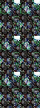 Yapraklı çizim şekli. Poster ya da kapak için arka plan. Davetiye ve kartpostal tasarımı için dekoratif çiçek unsurları. Şirin, zarif çiçekler Raster illüstrasyonu. Tekstil için figür.