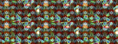 Yeşil ve kahverengi yapraklı yabani çiçekler. Eskiz arkaplan modeli. Raster illüstrasyonu. Suluboya, elle çizilmiş.