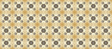 Doğu tarzı arabesk. Hassas altın deseni açın. Kusursuz altın desenli bukleler. Bej rengi üzerinde kusursuz desen, altın elementli gri renkler. Raster. Parlak dantel, stilize çiçekler, şal desenli