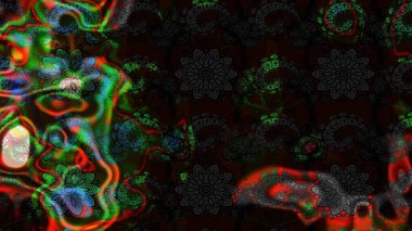 Raster illüstrasyonu. Bahar çiçekleriyle güzel bir çiçek deseni çizmişsin. Güzel kumaş deseni.