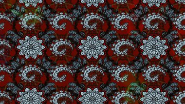 Raster illüstrasyonu. Güzel kumaş deseni. Küçük bir çiçekte eskiz deseni. Güzel çiçek arkaplanı..