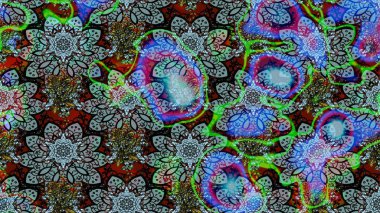 Düz Çiçek Elementleri Tasarımı. Eskiz klasiği. Renkli Bahar Teması eskiz kalıbı. Raster Şirin kumaş deseni.