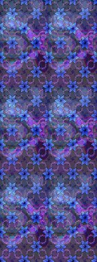 Mavi ve mor renkli çiçekler. Renkli Bahar Teması eskiz kalıbı. Raster illüstrasyonundaki çiçek desenli çizim. Düz Çiçek Elementleri Tasarımı.