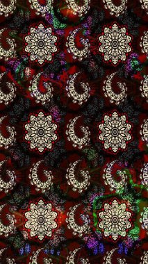 Raster illüstrasyonu. Raster illüstrasyonu. Şirin karalamalı çiçek desenli çizim. El yapımı çiçek ve bitki koleksiyonu. Eskiz stili siyah ve kahverengi renklerde.