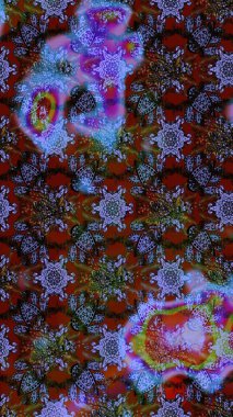 Tekstil, tebrik kartı, boyama kitabı, telefon kılıfı baskısı için kullanılabilir. Etnik Mandala süsü. Raster Henna dövme stili. Hint çiçekli desenli şal desenli..