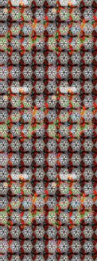 Suluboya çizim kalıbı. Suluboya tarzında gri ve kahverengi renkte çiçekler. Çiçek izi.