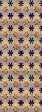 Düz Çiçek Elementleri Tasarımı. Çiçekler bej ve nötr renklerde. Renkli Yaz Temalı Kusursuz Arkaplan. Sevimli çiçek raster deseni.