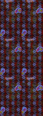 Eskiz arkaplan modeli. Raster illüstrasyonu. Kahverengi ve kırmızı renklerde yaprakları olan yabani çiçekler. Suluboya, elle çizilmiş.