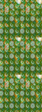 Klasik tropikal doğal elementlerin suluboya seti. Raster illüstrasyonu. Egzotik çiçekler, botanik parlak klasik doğa yeşil ve kahverengi renkler.