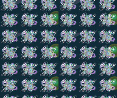 Kartlar, davetiyeler, tarih kartları ve daha fazlası için kullanılabilir. Raster şirin suluboya çiçek desenleri çiziyor. Büyük bir suluboya çiçek seti..