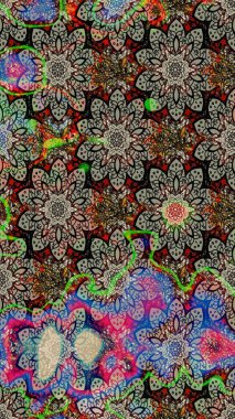 Colour Spring Theme sketch pattern Background. Flowers on gray and neutral colors. Flat Flower Elements Design. Nice flower raster pattern.