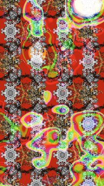 Kırmızı ve nötr renklerde çiçekler. Çiçek desenli eskiz, yaz çiçekleri. Renkli Bahar Teması eskiz kalıbı. Düz Çiçek Elementleri Tasarımı.