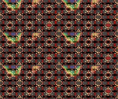 Siyah ve kahverengi renkler üzerine çiçek desenli eskiz, el yapımı papatyalar, papatyalar. Tekrarlayan çiçek arkaplanı, zarif siyah ve kahverengi çiçek duvar kağıdı.