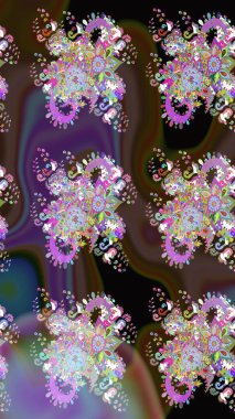 Yumuşak, bahar çiçekli arka plan. Kahverengi ve mor renkli çiçekler. Raster çiçek desenli ve çiçekli..