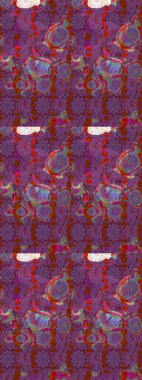 Süslü kumaş deseni. Renkli Bahar Teması eskiz kalıbı. Düz Çiçek Elementleri Tasarımı. Raster illüstrasyonunda çiçek deseni çizimi.