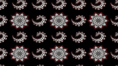 Çizim çiçek deseni duvar kâğıdı olarak kullanılabilir. Raster illüstrasyonu. Siyah ve nötr renkte çiçekler.