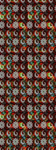 Raster illüstrasyonu. Eskiz arkaplan modeli. Suluboya, elle çizilmiş. Siyah ve kırmızı yapraklı yabani çiçekler.