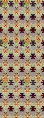 Kumaş desenli papatya çiçeği detayı. Tarafsız ve gri renkte çiçekler.