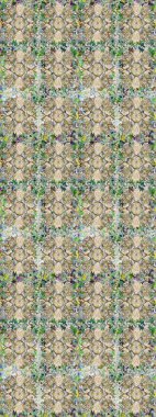 Raster illüstrasyonundaki çiçek desenli çizim. Tarafsız ve bej renkli çiçekler.