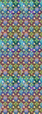 Düz Çiçek Elementleri Tasarımı. Güzel kumaş deseni. Renkli Yaz Temalı eskiz kalıbı. Raster illüstrasyonunda çiçek deseni çizimi.