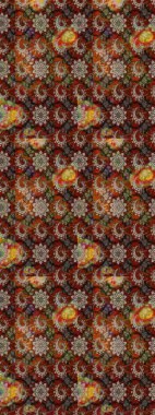 Gömlek, arka plan modelini çiz. Kahverengi ve bej renkli çiçekler. Tropik çiçekler.