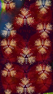 Raster çiçek desenli çiçek deseni, yapraklar, dekoratif elementler, sıçrama, lekeler, el çizimi kontur çizgileri ve Doodle çizim stili, grafik raster çizim çizimi.