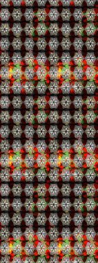 Raster illüstrasyonundaki çiçek desenli çizim. Suluboya tarzında siyah ve kahverengi renkte çiçekler.